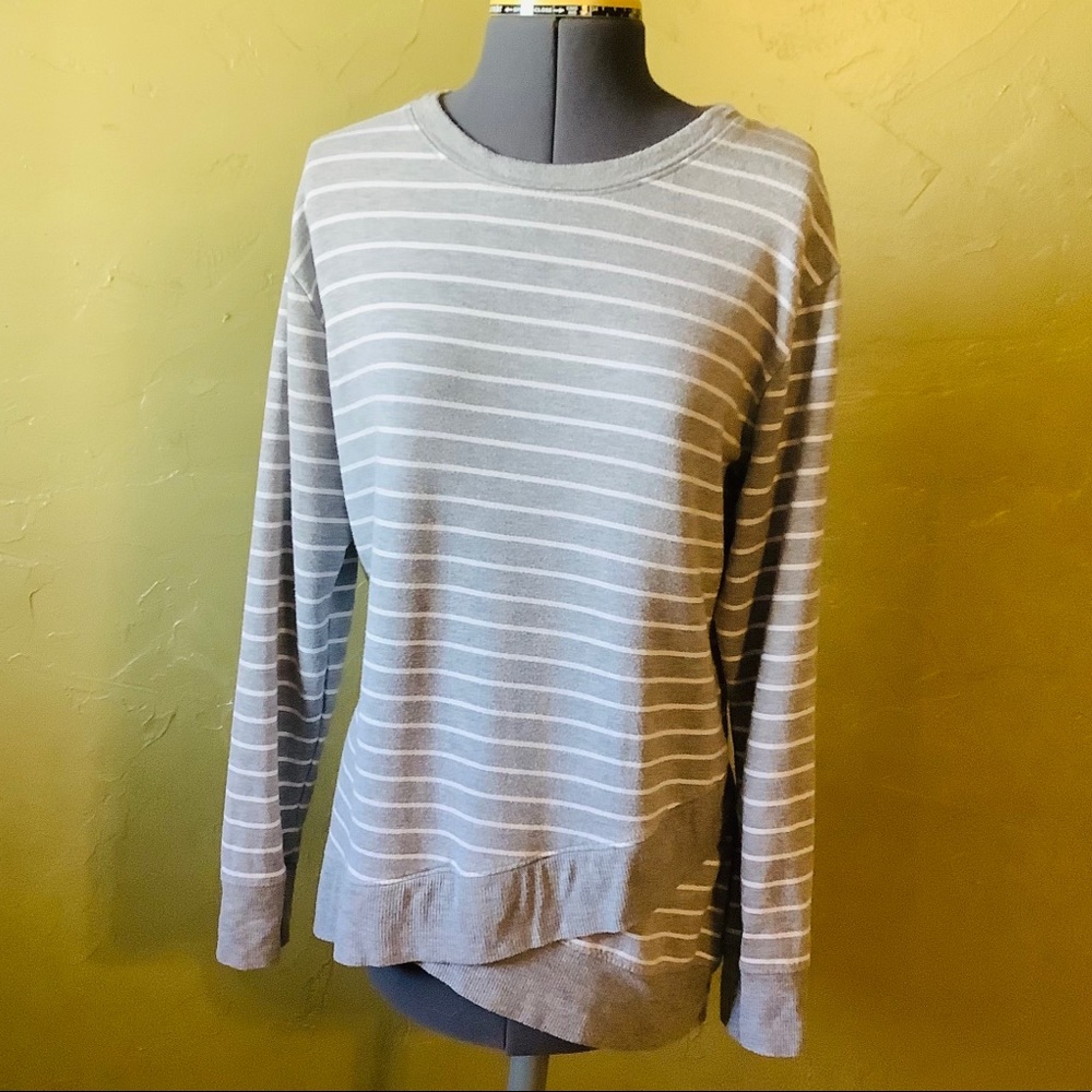 A New Day Long Sleeve Grey Stripped Sweats…